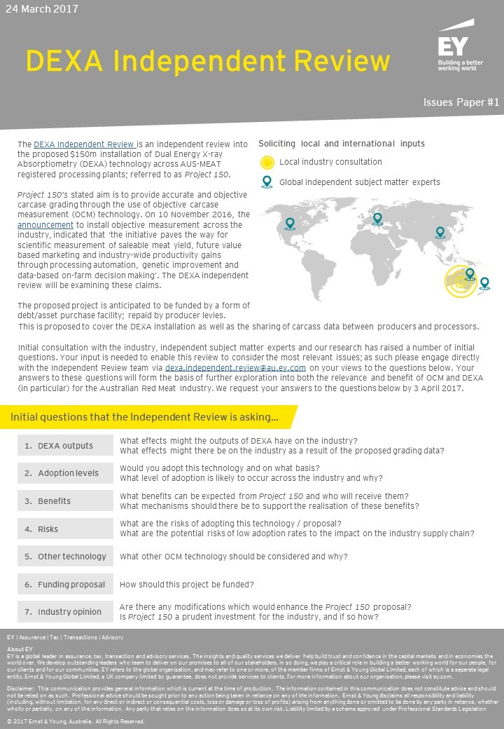 EY releases first issues paper on Project 150